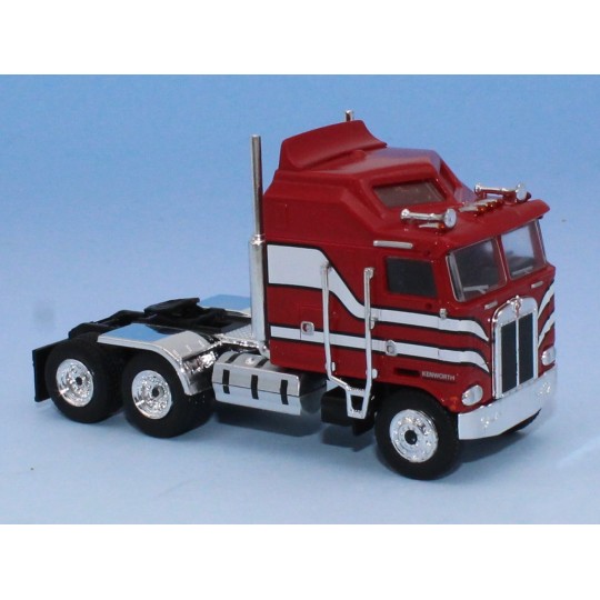 Sai_85728-Brekina 85728 Kenworth K100 Tractor Truck, red and white