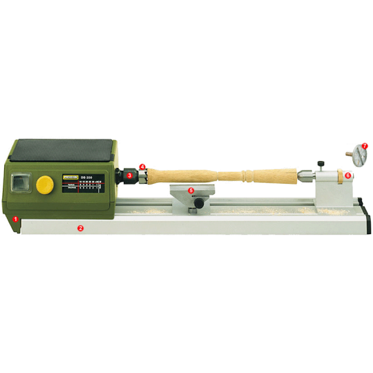 PRX-27020-DB 250 - Micro-tour à bois - Entrepointe 250mm Proxxon