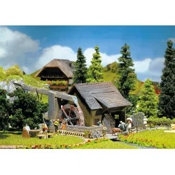 Faller 130225 Model Kit, Watermill, with Waterwheel - Faller_130225