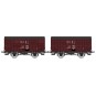 WB-735-Ree Models WB735 Set of 2 ex-covered PLM produce wagons, 20 tons, Sideros red, SNCF