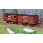 WB-735-Ree Models WB735 Set of 2 ex-covered PLM produce wagons, 20 tons, Sideros red, SNCF