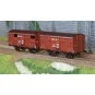Ree Models WB735 Set of 2 ex-covered PLM produce wagons, 20 tons, S... WB-735-Ree Models WB735 Set of 2 ex-covered PLM produce wagons, 20 tons, Sideros red, SNCF