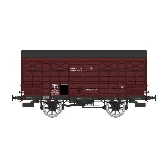Ree models WB736 PLM 20 T covered produce wagon, red Sideros, PLM WB-736-Ree models WB736 PLM 20 T covered produce wagon, red Sideros, PLM