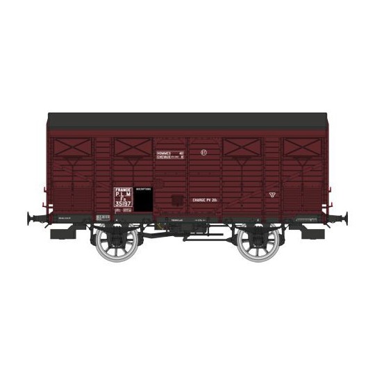 WB-736-Ree models WB736 PLM 20 T covered produce wagon, red Sideros, PLM