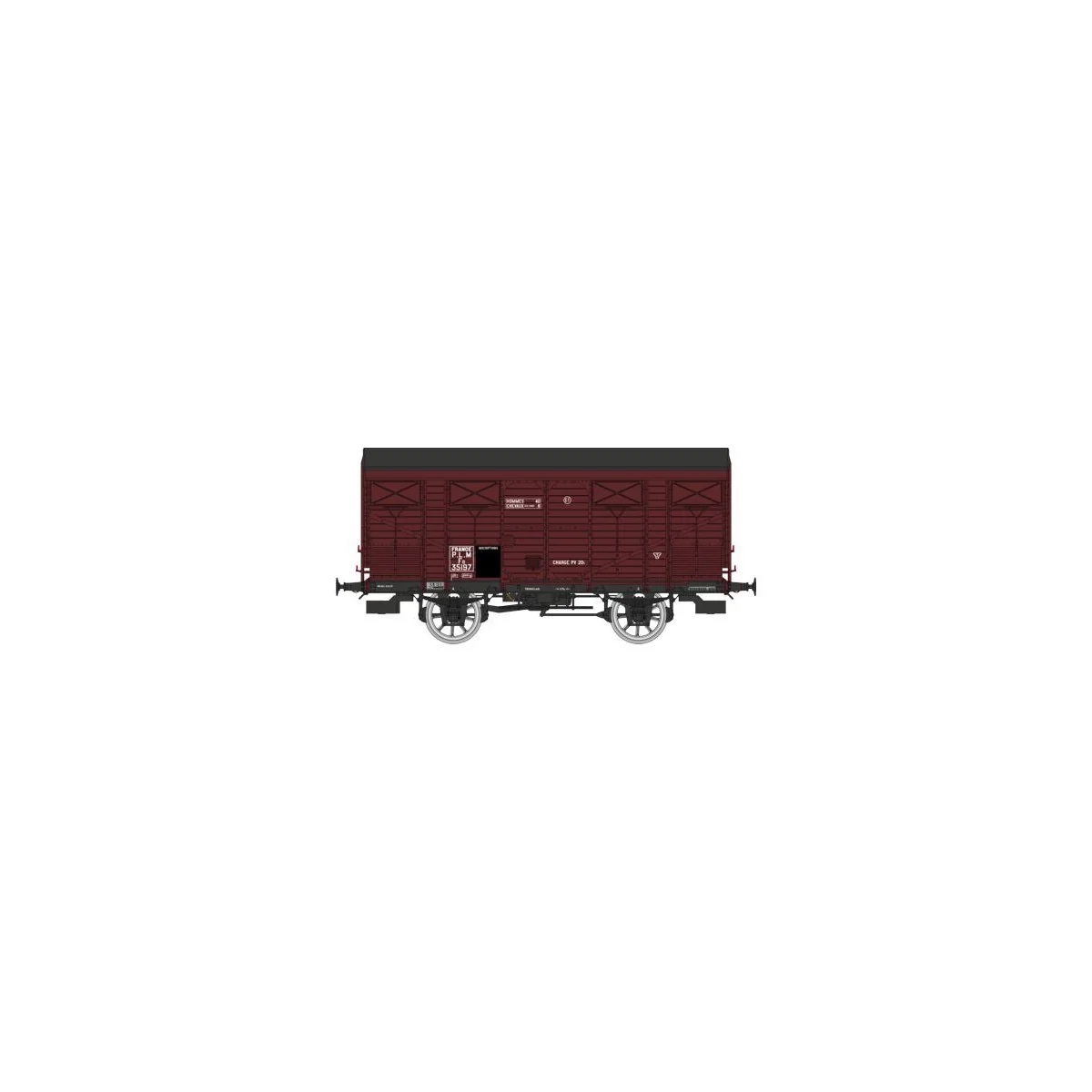 Ree models WB736 PLM 20 T covered produce wagon, red Sideros, PLM Ree models WB736 PLM 20 T covered produce wagon, red Sideros, PLM