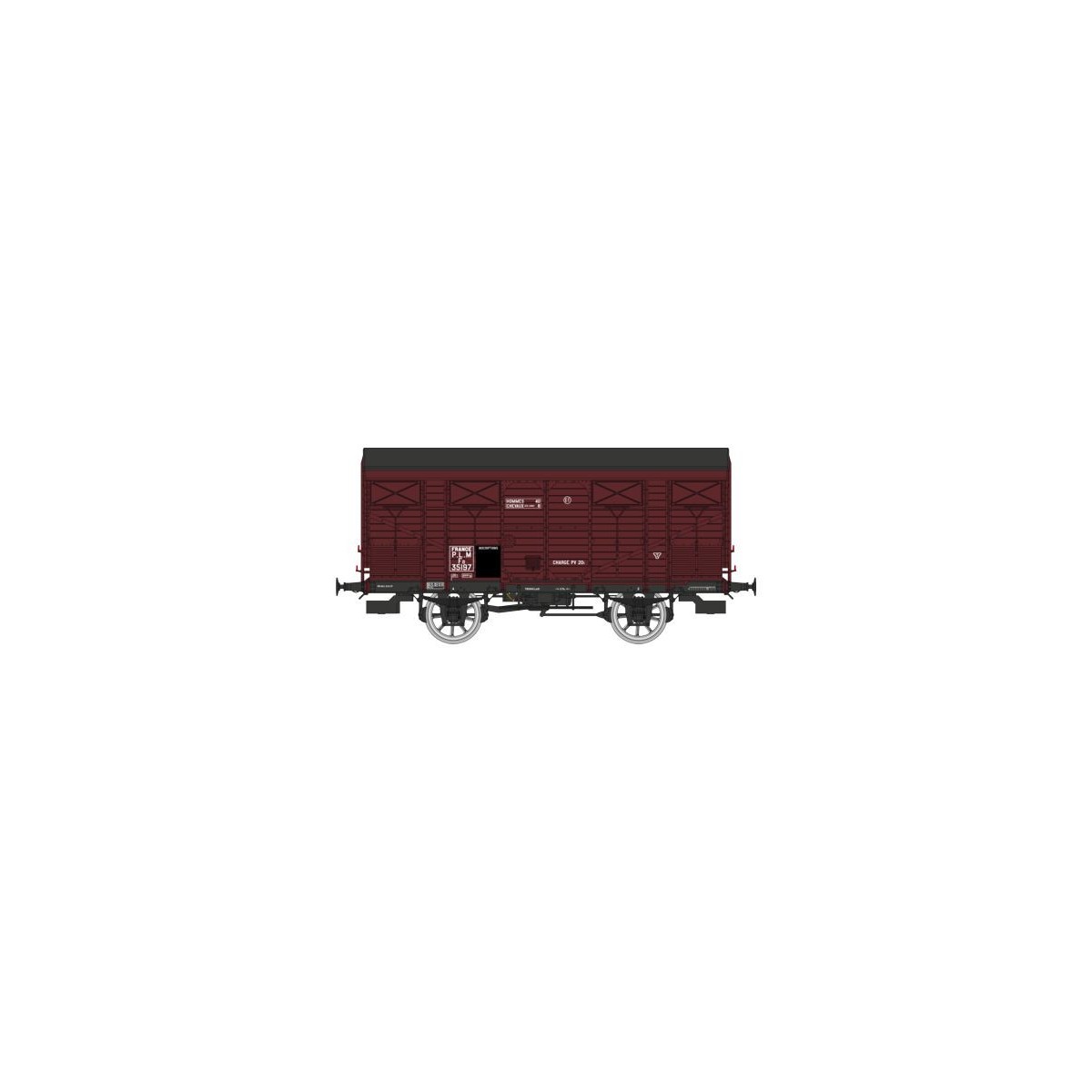 Ree models WB736 PLM 20 T covered produce wagon, red Sideros, PLM -...