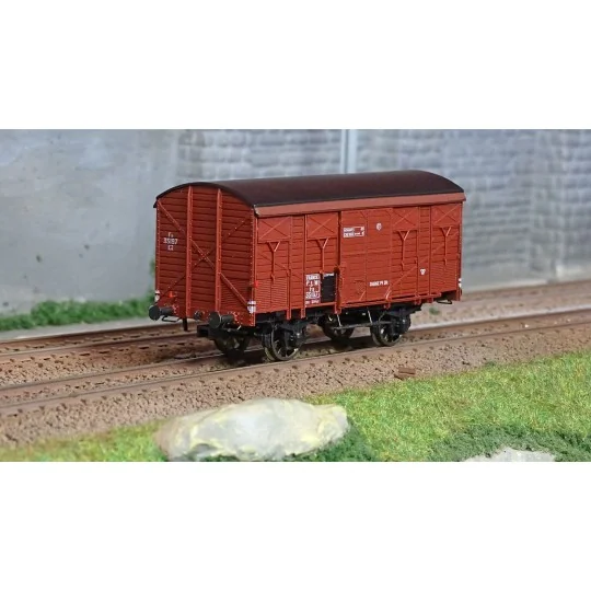 Ree models WB736 PLM 20 T covered produce wagon, red Sideros, PLM WB-736-Ree models WB736 PLM 20 T covered produce wagon, red Sideros, PLM