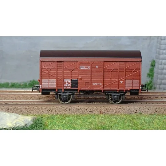 Ree models WB736 PLM 20 T covered produce wagon, red Sideros, PLM WB-736-Ree models WB736 PLM 20 T covered produce wagon, red Sideros, PLM