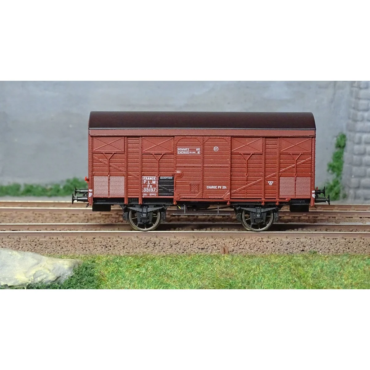 Ree models WB736 PLM 20 T covered produce wagon, red Sideros, PLM Ree models WB736 PLM 20 T covered produce wagon, red Sideros, PLM