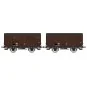 Ree Models WB737 Set of 2 ex-covered produce wagons PLM 20 T, Brown... WB-737-Ree Models WB737 Set of 2 ex-covered produce wagons PLM 20 T, Brown Wagon 540, SNCF