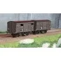 Ree Models WB737 Set of 2 ex-covered produce wagons PLM 20 T, Brown... WB-737-Ree Models WB737 Set of 2 ex-covered produce wagons PLM 20 T, Brown Wagon 540, SNCF