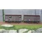 Ree Models WB737 Set of 2 ex-covered produce wagons PLM 20 T, Brown... WB-737-Ree Models WB737 Set of 2 ex-covered produce wagons PLM 20 T, Brown Wagon 540, SNCF