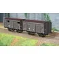 Ree Models WB737 Set of 2 ex-covered produce wagons PLM 20 T, Brown... WB-737-Ree Models WB737 Set of 2 ex-covered produce wagons PLM 20 T, Brown Wagon 540, SNCF