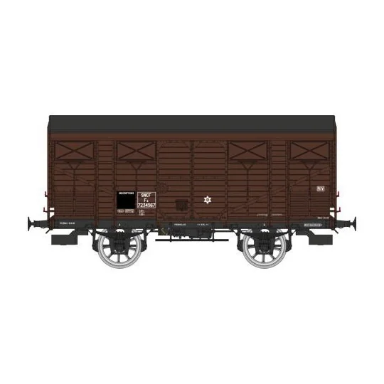 WB-738-Ree models WB738 Fresh Produce Wagon ex-covered PLM 20 T, brown wagon 540, SNCF