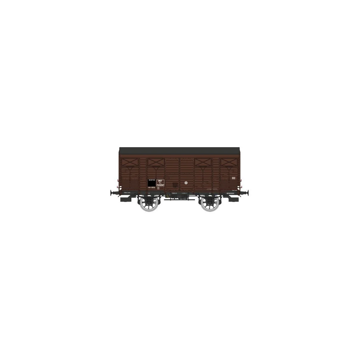 Ree modeles WB738 Wagon Primeur ex-couvert PLM 20 T, brun wagon 540, SNCF Ree Modeles WB-738 - 3 Ree modeles WB738 Wagon Primeur ex-couvert PLM 20 T, brun wagon 540, SNCF Ree Modeles WB-738 - 3
