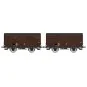 WB-739-Ree Models WB739 Set of 2 ex-covered produce wagons PLM 20 T, Brown Wagon 540, SNCF