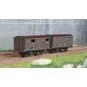 Ree modeles WB739 Set de 2 wagons Primeurs ex-couverts PLM 20 T, Brun Wagon 540, SNCF Ree Modeles WB-739 - 1 WB-739-Ree modeles WB739 Set de 2 wagons Primeurs ex-couverts PLM 20 T, Brun Wagon 540, SNCF