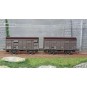 WB-739-Ree modeles WB739 Set de 2 wagons Primeurs ex-couverts PLM 20 T, Brun Wagon 540, SNCF