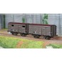 WB-739-Ree modeles WB739 Set de 2 wagons Primeurs ex-couverts PLM 20 T, Brun Wagon 540, SNCF