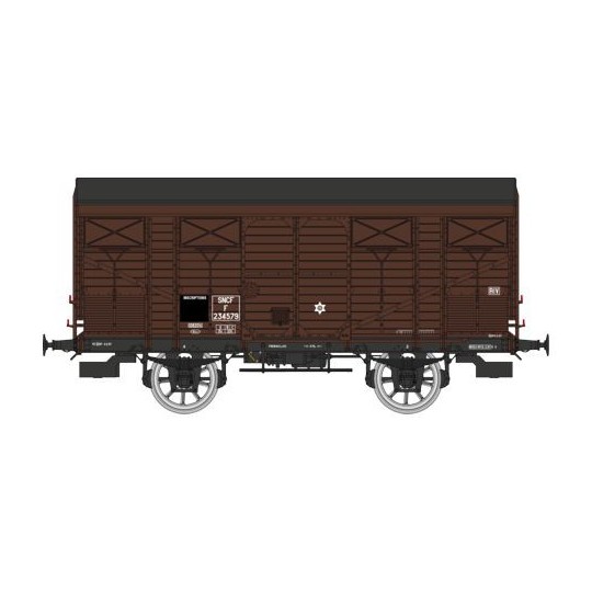 WB-740-Ree modeles WB740 Wagon Primeur ex-couvert PLM 20 T, brun wagon 540, SNCF