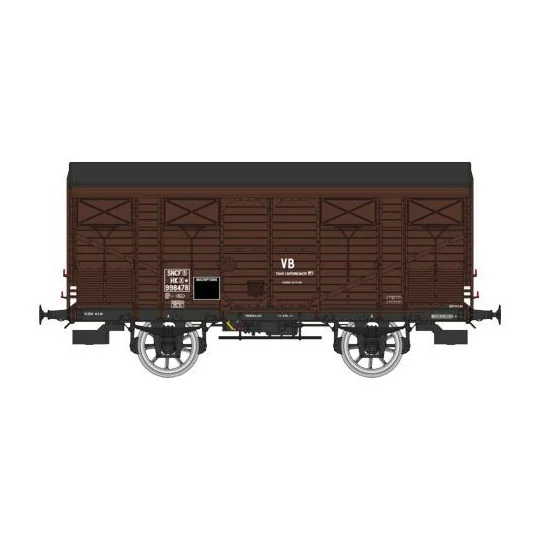 WB-741-Ree models WB741 Ex-covered PLM 20 T "VB" produce wagon, brown wagon 540, SNCF