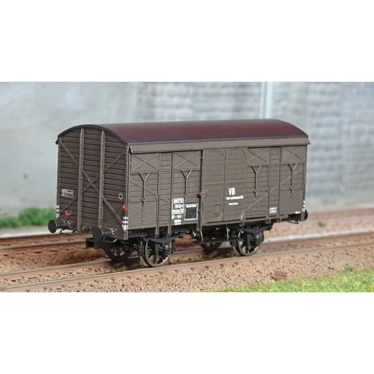 Ree modeles WB741 Wagon Primeur ex-couvert PLM 20 T « VB », brun wagon 540, SNCF Ree Modeles WB-741 - 1 WB-741-Ree modeles WB741 Wagon Primeur ex-couvert PLM 20 T « VB », brun wagon 540, SNCF