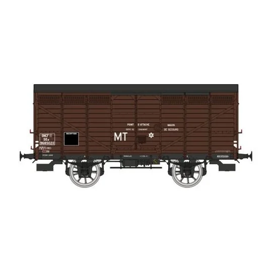 Ree models WB742 Fresh produce wagon ex-covered PLM 20 T "MT", brow... WB-742-Ree models WB742 Fresh produce wagon ex-covered PLM 20 T "MT", brown wagon 540, SNCF