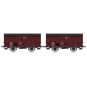 WB-743-Ree Models WB743 Set of 2 Fruit Wagons Type 2 ex-10T PLM, Sideros Red, SNCF