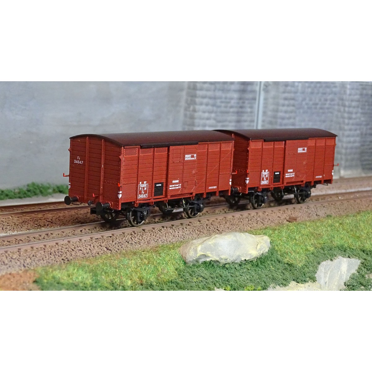 Ree Models WB743 Set of 2 Fruit Wagons Type 2 ex-10T PLM, Sideros R...