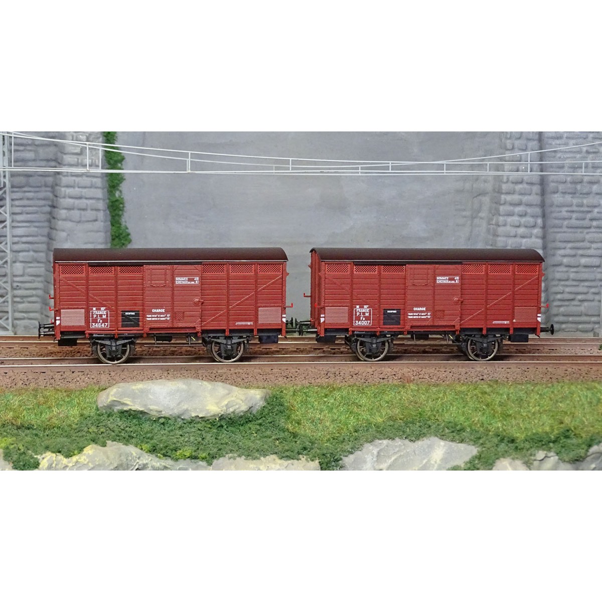 Ree Models WB743 Set of 2 Fruit Wagons Type 2 ex-10T PLM, Sideros R...