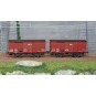 WB-743-Ree Models WB743 Set of 2 Fruit Wagons Type 2 ex-10T PLM, Sideros Red, SNCF
