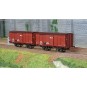 WB-743-Ree Models WB743 Set of 2 Fruit Wagons Type 2 ex-10T PLM, Sideros Red, SNCF