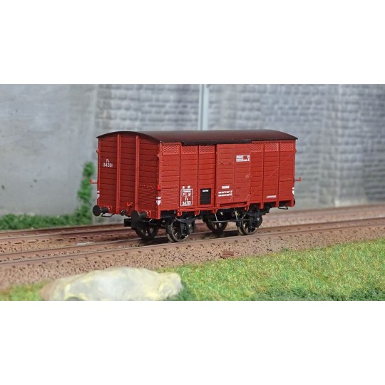 WB-744-Ree modeles WB744 Wagon Primeur Type 2 ex-10T PLM, rouge sideros, SNCF