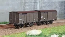 Ree modeles WB745 Set de 2 wagons Primeurs Type 2 ex-10T PLM, brun 540 , SNCF Ree Modeles WB-745 - 1
