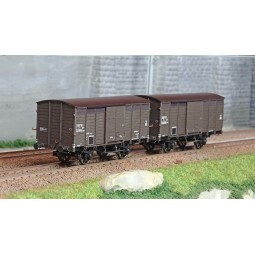 Ree Models WB745 Set of 2 Fruit Wagons Type 2 ex-10T PLM, brown 540...