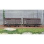 WB-745-Ree Models WB745 Set of 2 Fruit Wagons Type 2 ex-10T PLM, brown 540, SNCF