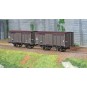 WB-745-Ree Models WB745 Set of 2 Fruit Wagons Type 2 ex-10T PLM, brown 540, SNCF