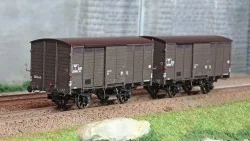 Ree modeles WB747 Set de 2 wagons Primeurs Type 3 ex-10T PLM, brun 540 , SNCF Ree Modeles WB-747 - 1