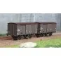 Ree Models WB747 Set of 2 Type 3 ex-10T PLM produce wagons, brown 5... WB-747-Ree Models WB747 Set of 2 Type 3 ex-10T PLM produce wagons, brown 540, SNCF