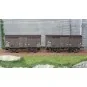 Ree Models WB747 Set of 2 Type 3 ex-10T PLM produce wagons, brown 5... WB-747-Ree Models WB747 Set of 2 Type 3 ex-10T PLM produce wagons, brown 540, SNCF