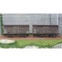 WB-747-Ree modeles WB747 Set de 2 wagons Primeurs Type 3 ex-10T PLM, brun 540 , SNCF