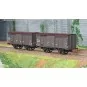 Ree Models WB747 Set of 2 Type 3 ex-10T PLM produce wagons, brown 5... WB-747-Ree Models WB747 Set of 2 Type 3 ex-10T PLM produce wagons, brown 540, SNCF