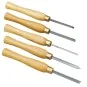 PRX-27023-Jeu de 5 outils de tournage en acier HSS, en coffret bois Proxxon - PRX-27023