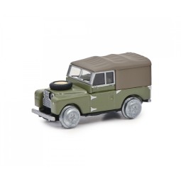 Schuco 452663600 Land Rover, equipped with railway track wheels, Green