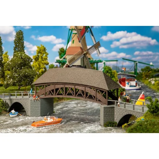 Faller_191774-Faller 191774 Maquette, Pont en bois ancien