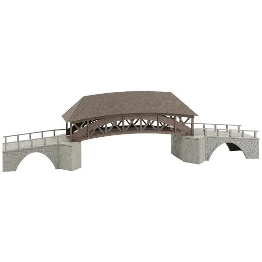 Faller_191774-Faller 191774 Maquette, Pont en bois ancien