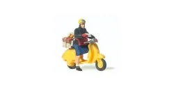 Preiser 28249 Personnage, Postiere sur scooter Preiser Preiser_28249 - 1