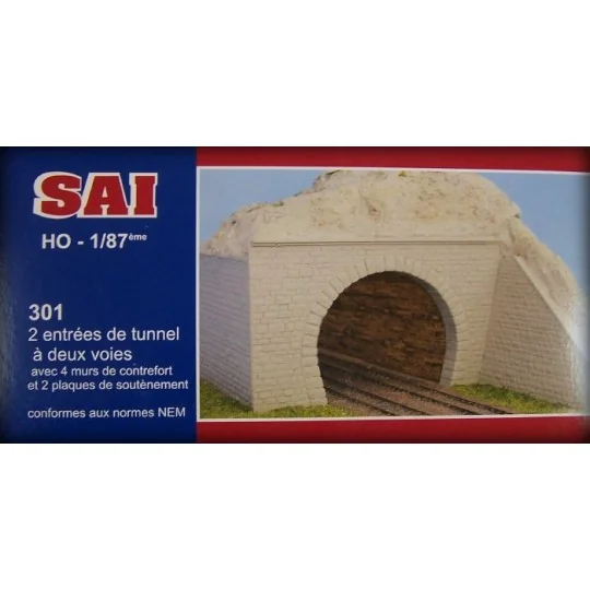 Sai 301 Maquette, deux entrées de tunnel double voies Sai Sai_301 - 1 Sai_301-Maquette, deux entrées de tunnel double voies - Sai 301