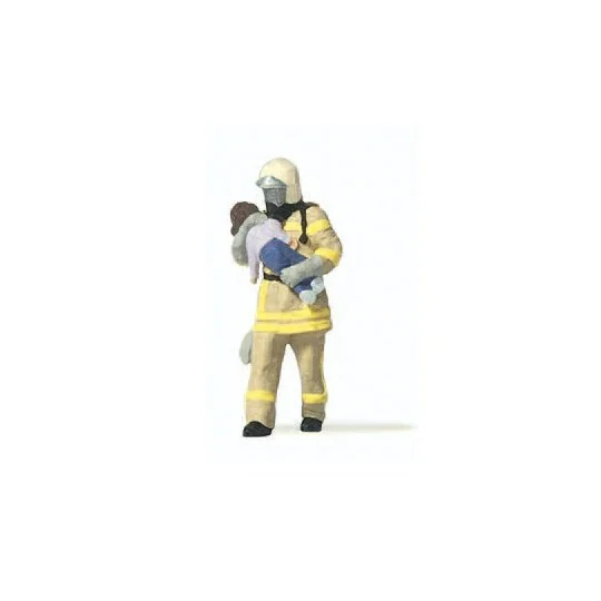 Preiser 28252 Personnage, Pompier secourant un enfant Preiser Preiser_28252 - 1 Preiser_28252-Preiser 28252 Personnage, Pompier secourant un enfant