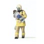 Preiser_28252-Preiser 28252 Personnage, Pompier secourant un enfant
